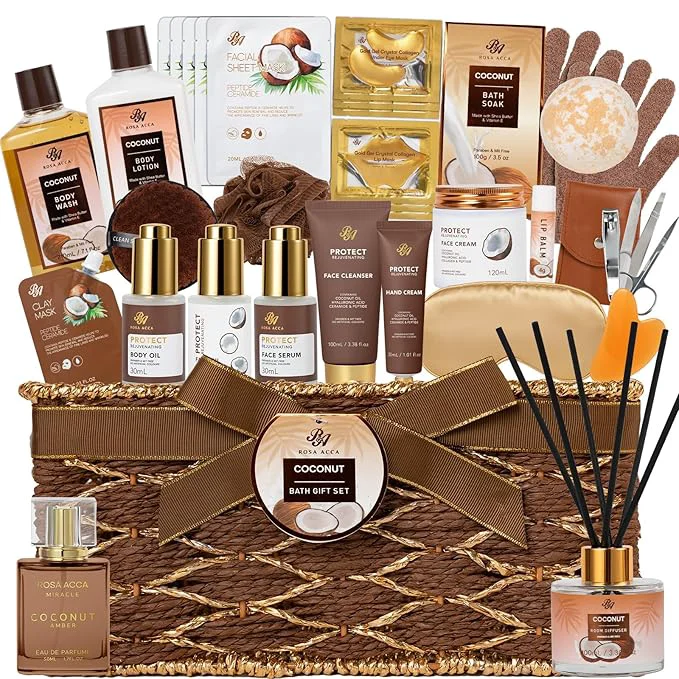 Responsible 35 Pcs Coconut Vanilla Spa Gift Basket Innovative
