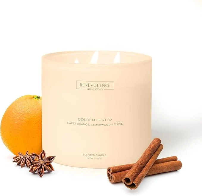 Luxury Orange Cedarwood Clove – Benevolence LA Large 3-Wick Scented Candle Innovative