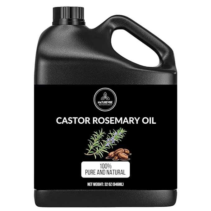 Genuine Naturevibe Botanicals Castor Rosemary Oil 32 Ounces Pure and Natural Next-Generation