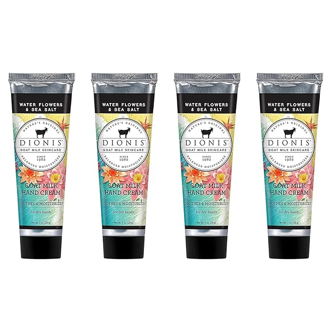 Versatile Dionis Goat Milk Hand Cream Water Flowers Sea Salt 1 oz Optimized