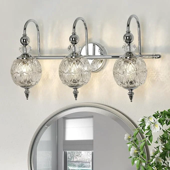 Reusable Piepooye Modern Bathroom Light Fixtures Polished Chrome Vanity Light First-Class