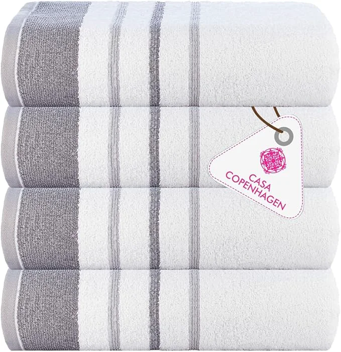 Clean CASA COPENHAGEN White Bay 4Pcs Egyptian Cotton Designer Hand Towels Gift Advanced