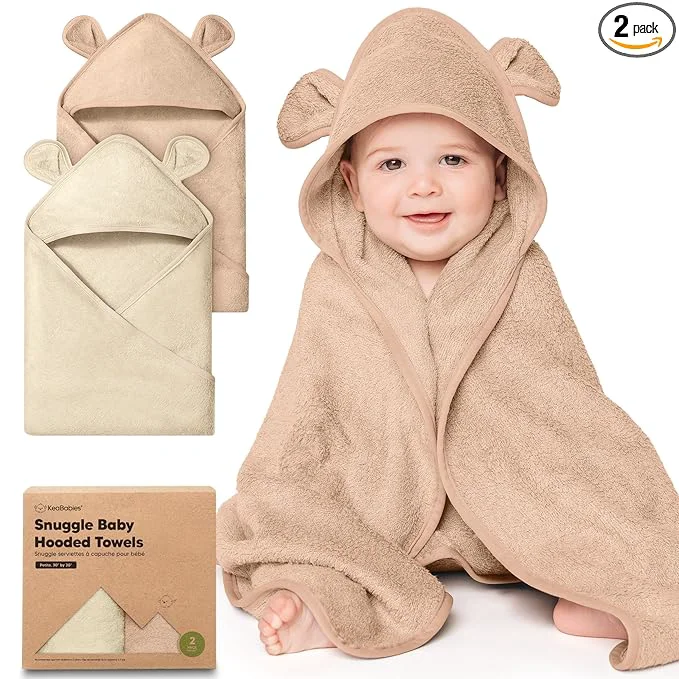 Traditional KeaBabies 2-Pack Hooded Baby Towels Stylish