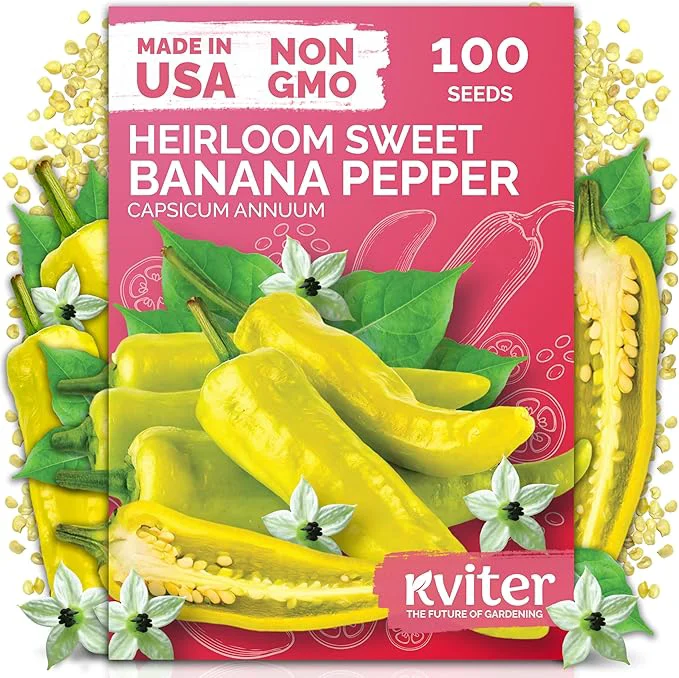 Traditional KVITER 100 Sweet Banana Pepper Seeds Artisan
