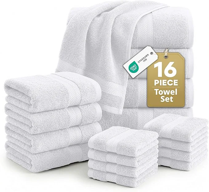 Enhanced LANE LINEN Cotton Bath Towel Set Clean