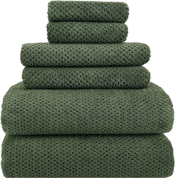 Environmentally Friendly YTYC 29x59 Inch Bath Towels Set of 6 Large Super Soft Lint Lightweight Responsible