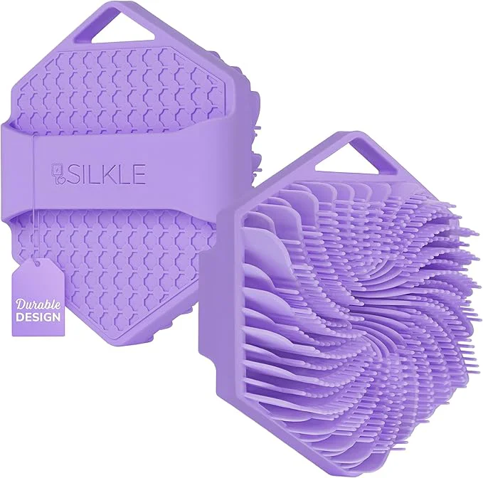 Excellent SILKLE Silicone Body Scrubber – Gentle Exfoliating Shower Scrubber Expertly Made