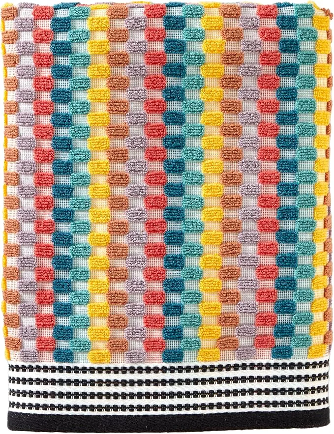Convenient SKL Home Mid-Century Cotton Bath Towel 450 GSM Soft Absorbent Jacquard Trusted