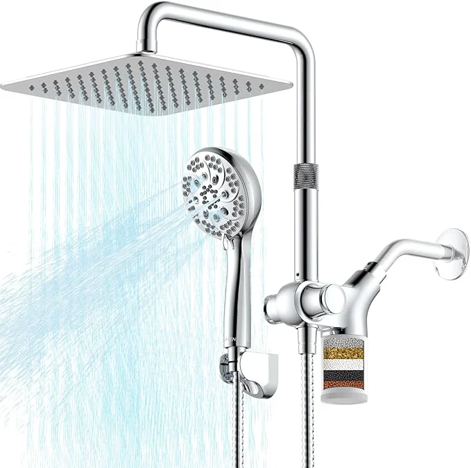 Elite Ryamen Upgraded Dual Shower Heads Combo 10 inch Filtered Shower Head Dependable