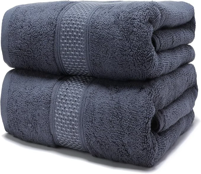 Exclusive Cotton Bath Towels Set 2-Piece Set Super Absorbent Quick Drying Suitable Reliable