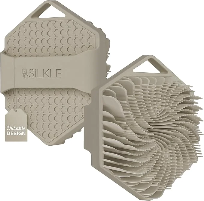 Quality SILKLE Silicone Body Scrubber – Gentle Exfoliating Shower Scrubber Stylish