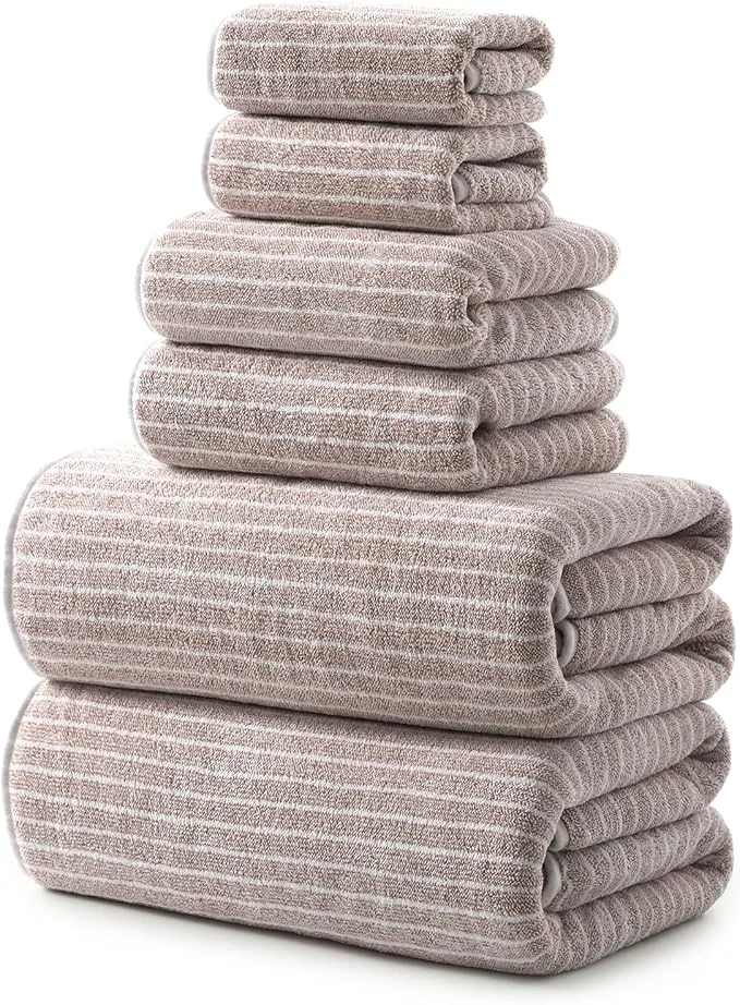Excellent REDKISS Ultra Soft Bath Towels Set of 6 Large 35 x70 Microfiber Luxury