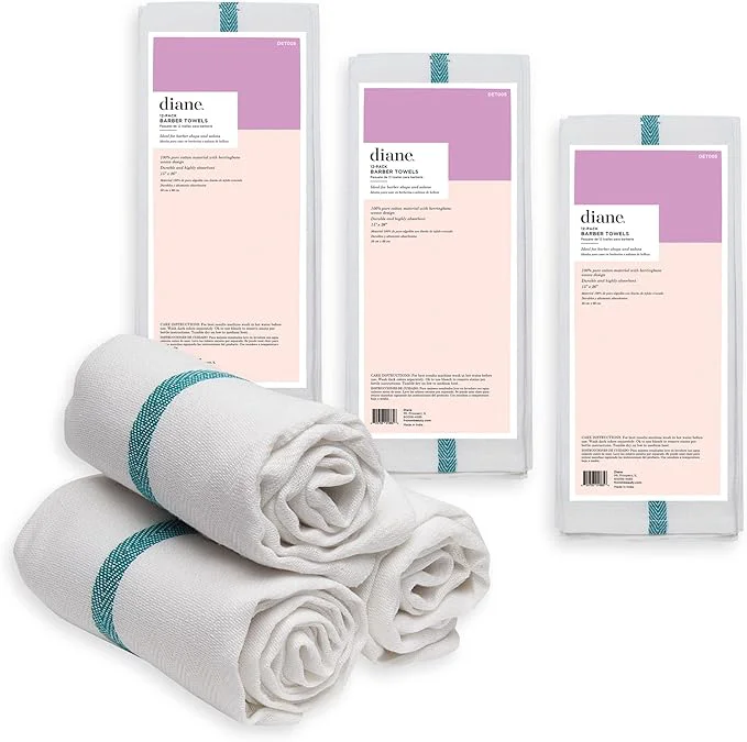 Fine Diane DET005 Cotton Barber Towels 15 x26 Genuine