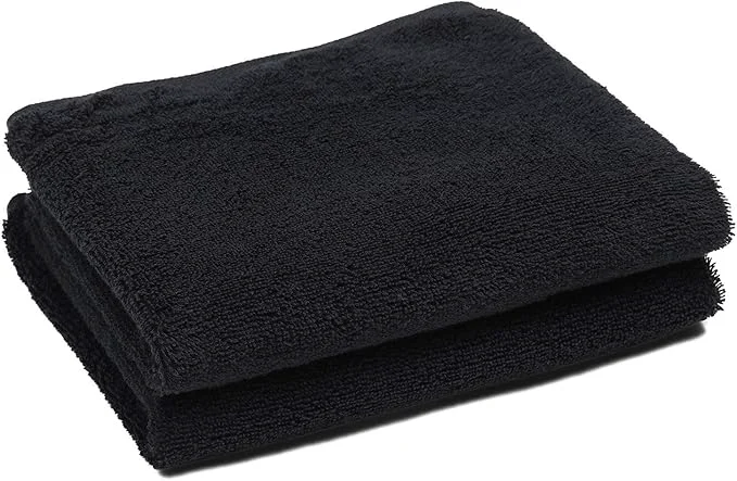 User-Friendly PERFEHAIR Black Salon Towels-Barber Hand Cotton Towel Outstanding