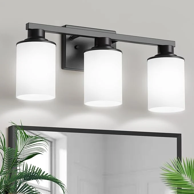 Healthy L LOHAS LED Black Bathroom Light Fixtures 3-Light Vanity Light Over Mirror Expertly Made