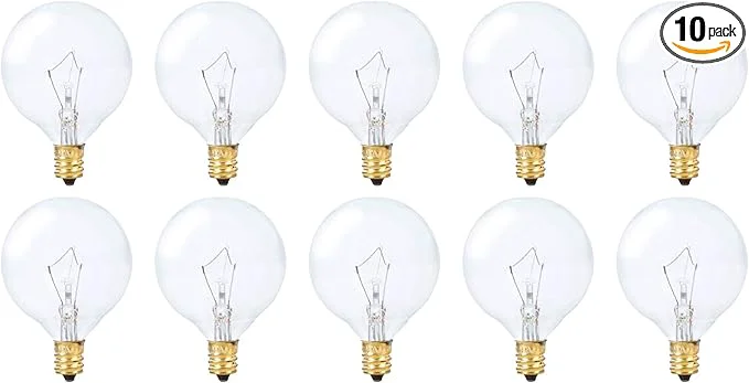 Dependable Simba Lighting Small Globe G16.5 Round Bulb 25W E12 Candelabra Base Detailed