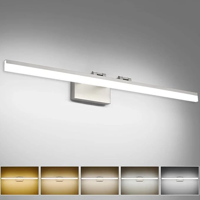 Traditional SOLFART Bathroom Vanity Light 40-Inch 5CCT Dimmable Brushed Nickel Led Certified
