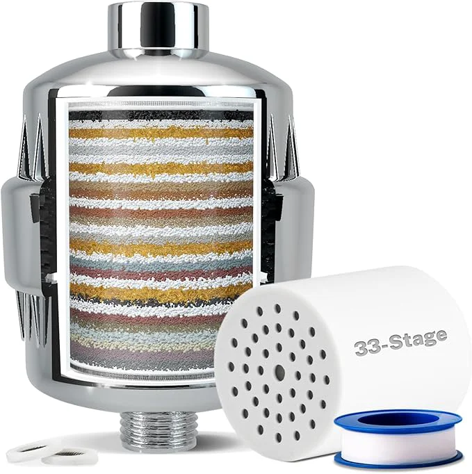 Official iSpring 33-Stage High Output Universal Shower Filter SF2S Breathable