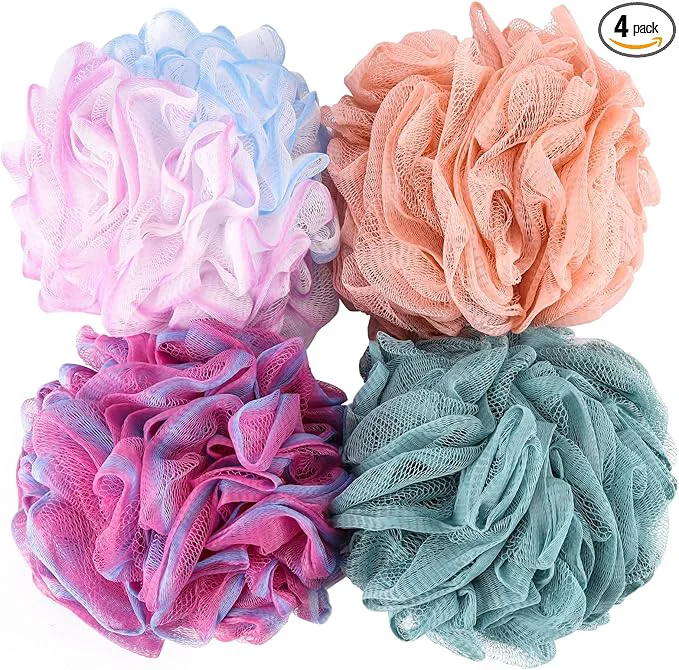 World-Class BTYMS Large Loofah Sponge 75g Pc Exfoliating Shower Pouf Bath Scrunchies Bath Dependable