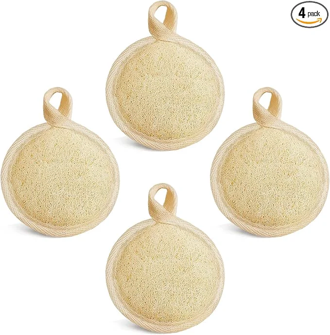 Detailed YIQINGJIE Natural Loofah Exfoliating Face Scrubber Facial Scrubber Loofa Pads Outstanding