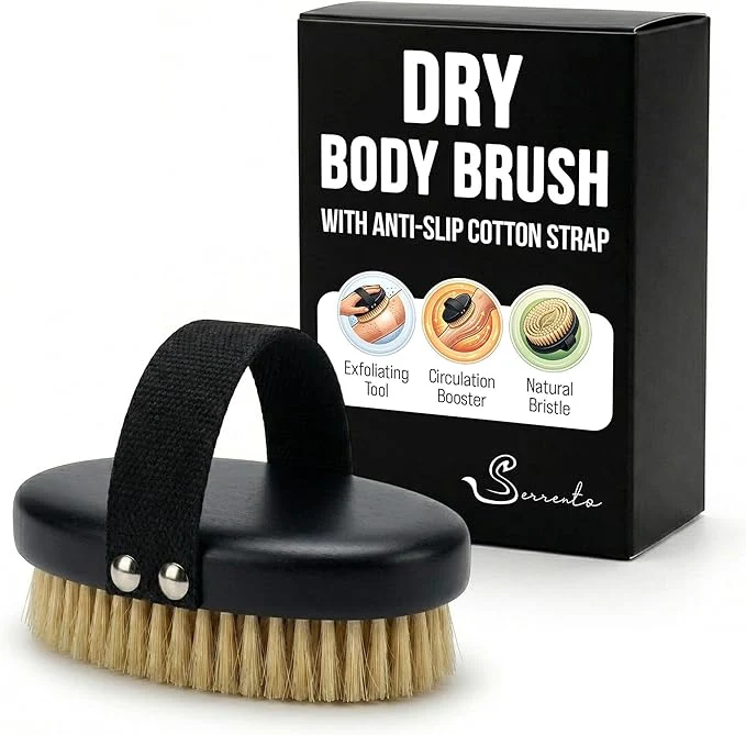 Lightweight Serrento Dry Brush for Skin – Exfoliating Body Tool for Dry Brushing Sophisticated
