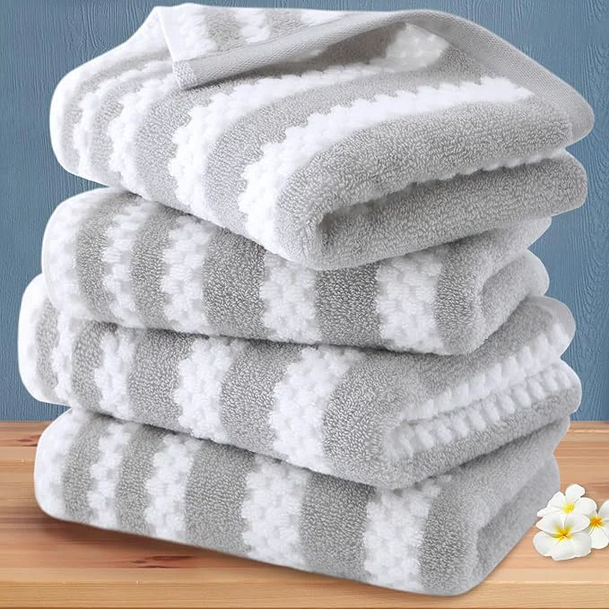 Outstanding VOOVA MOVAS Bathroom Hand Towels Waffle Striped Bathroom Hand Towels Reusable