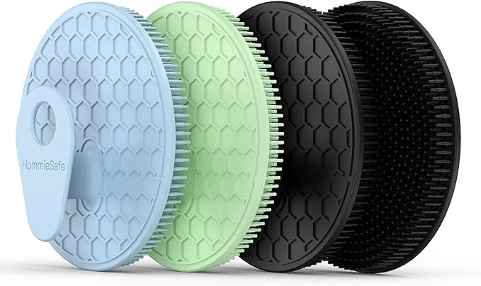 Effective 4 Pack Soft Silicone Shower Brush Body Wash Bath Exfoliating Skin Massage Premium Material