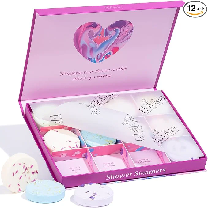 Luxury Aromatherapy Shower Steamers Gift Set – 12 Spa Tablets 6 Scents – Relaxation Refined