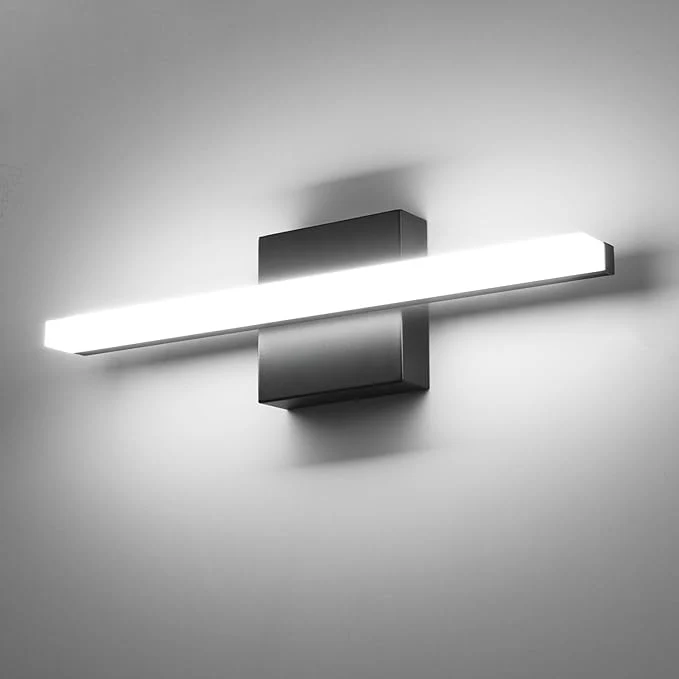 Healthy Combuh LED Bathroom Light Fixtures Over Mirror 16 Inch 9W Black Vanity Light Convenient