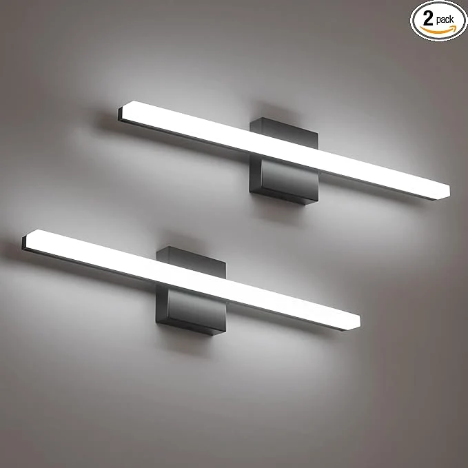 Elite Combuh 2 Pack Bathroom Light Fixtures Black Vanity Lights Bar 24 Inch 14W Verified