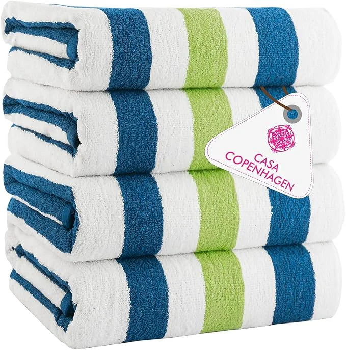 Prestigious CASA COPENHAGEN Monaco Beach Towels Designed in Denmark Rough and Tough Quality