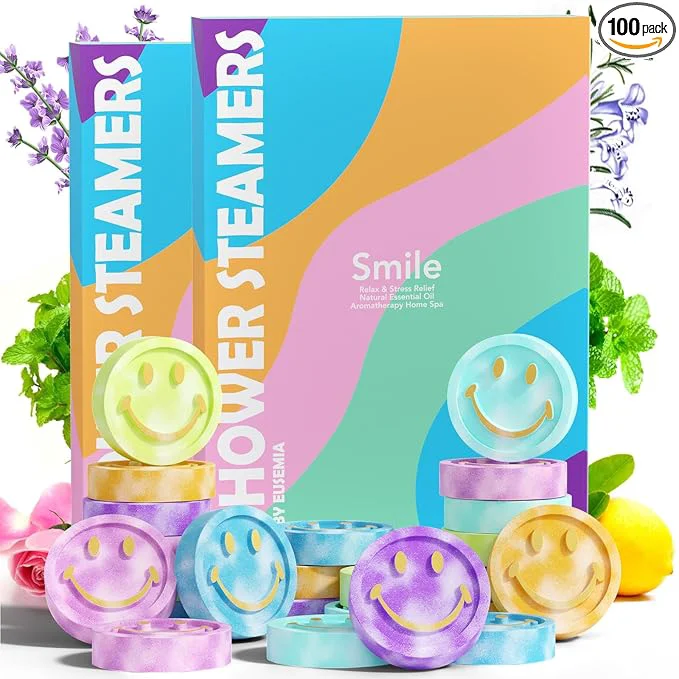Modern Shower Bombs Steamers Gifts for Women-EUSEMIA 24 Pcs Scented Aromatherapy High-Quality
