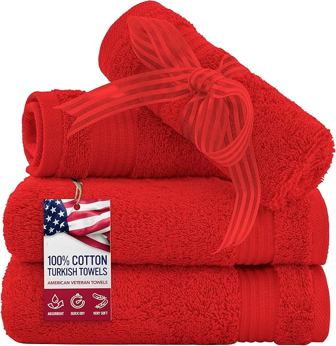 Green American Veteran Towel Cotton Turkish Washcloths Sophisticated
