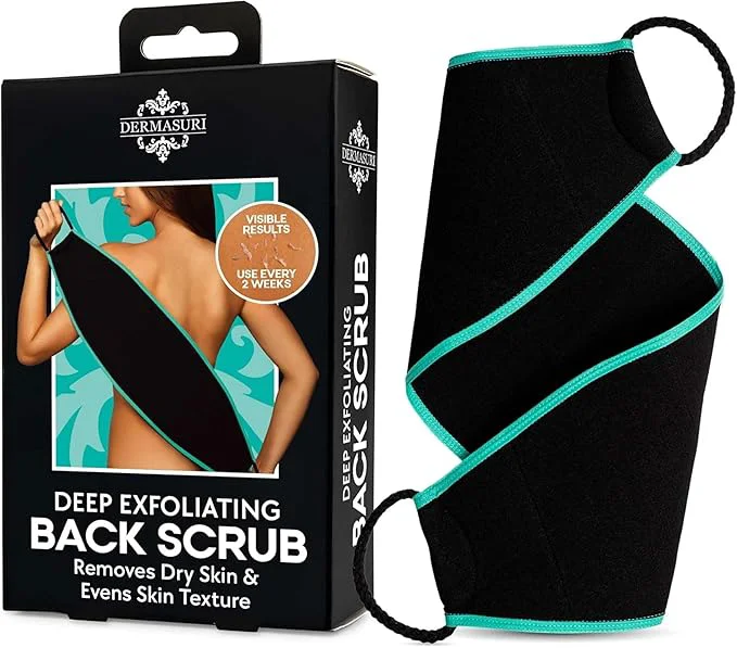 Solid Dermasuri - Deep Exfoliating Back Scrubber - Bath Shower Back Scrub - Body Quality