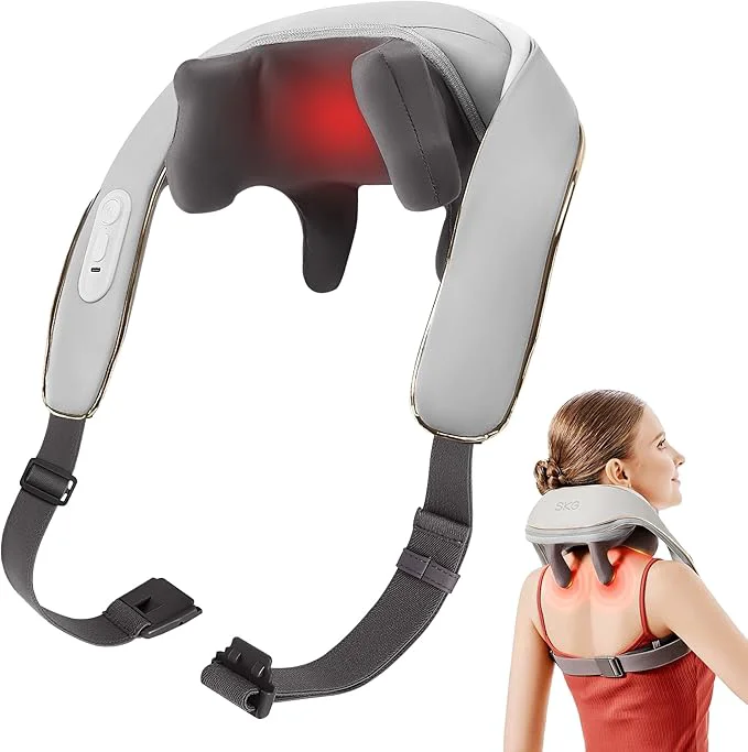 Environmentally Friendly SKG 2025 Neck Massager for Pain Relief Deep Tissue 6D Kneading Breathable