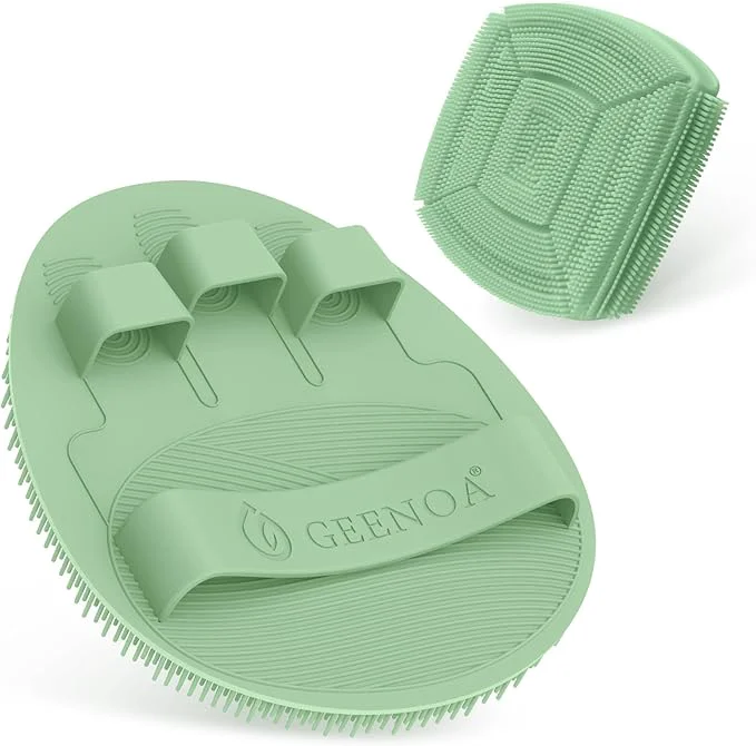 Specialty Silicone Bath Glove Face Scrubber Set 2PCS 360° Anti-Slip Hand-fit Body Next-Generation
