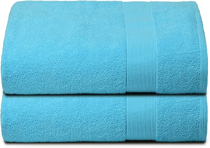Easy-to-Use Belizzi Home Premium Cotton Oversized 2 Pack Bath Sheet 35x70- Pure Cotton Solid