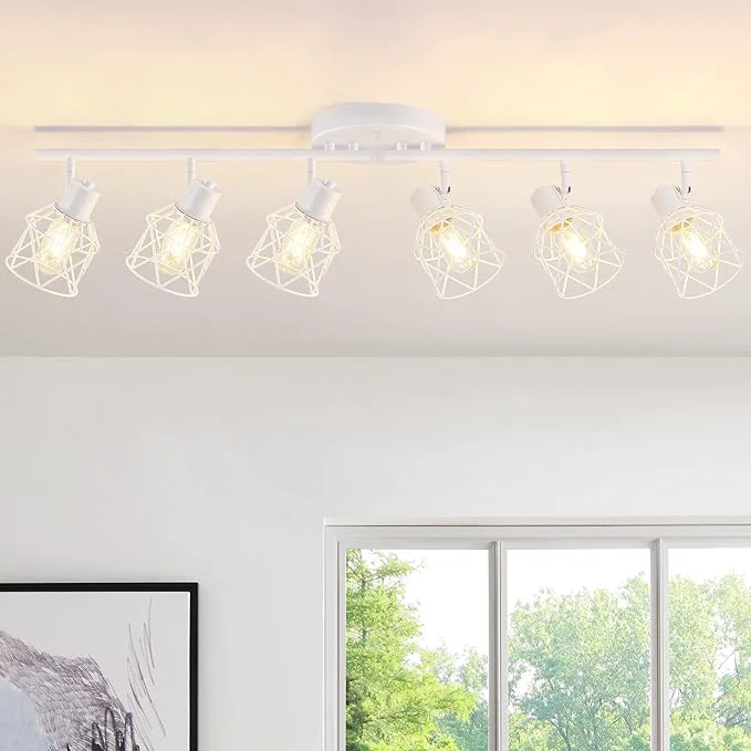 Genuine Baocuz 6-Lights White Semi Flush Mount Ceiling Light Expertly Made