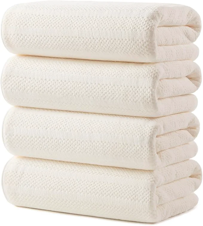 Exceptional ecolook 4 Pack Microfiber Bath Towels 31 x 63 inches Extra Large Bath Towel Set High-Performance