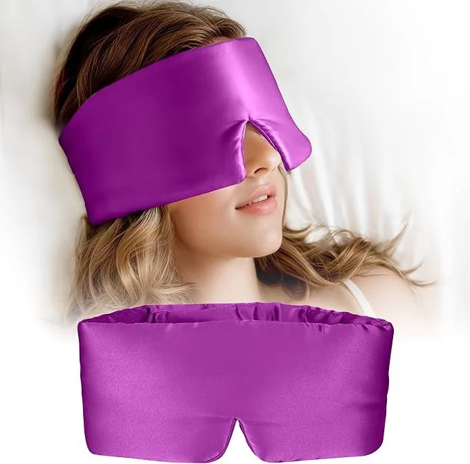 Responsible Silk Sleep Mask for Women and Men Side Sleeper 22 Momme Pure Mulberry Silk Solid
