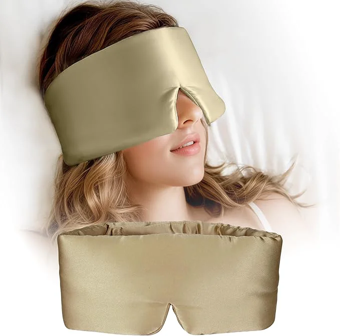 Superior Silk Sleep Mask for Women and Men Side Sleeper 22 Momme Pure Mulberry Silk Smooth