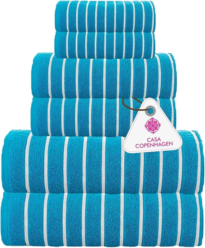 Luxury CASA COPENHAGEN Ecstatic 6Pcs Egyptian Cotton Large Designer Towels Gift Trusted