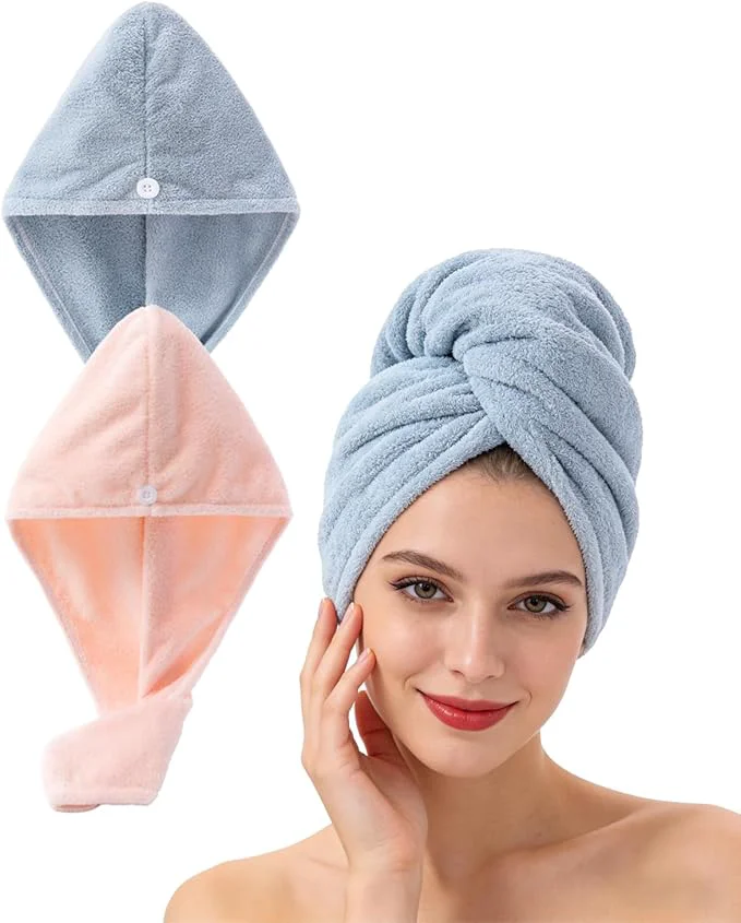 Detailed Lumimi Bath Pre Dry Hair Towel 2 Pack Top-Quality