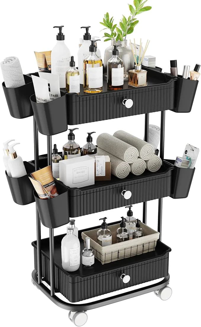 Reliable 3 Tier Drawer Shelf Beauty Cart Elite