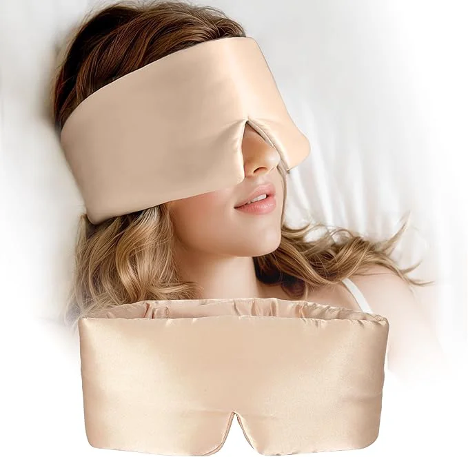 Practical Silk Sleep Mask for Women and Men Side Sleeper 22 Momme Pure Mulberry Silk Advanced