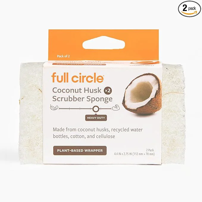 Outstanding Full Circle Coconut Scrubber Sponges Plant-Based Sponges Made Fine
