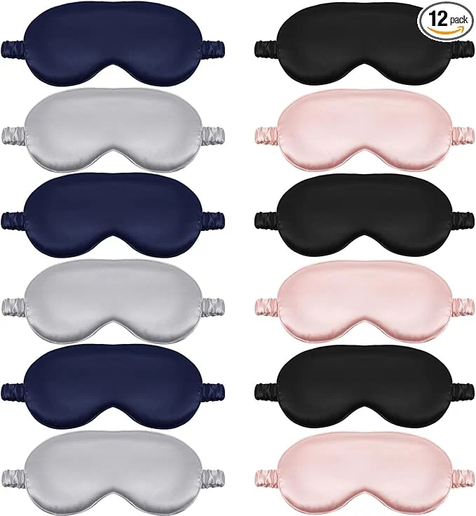 Traditional Cutecrop 12 Pcs Silk Sleep Masks Soft Satin Eye Masks Outstanding