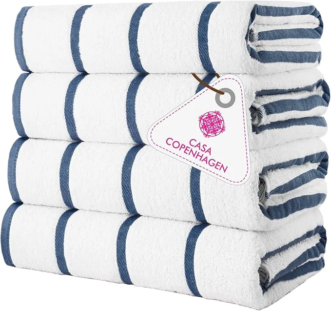 Comfortable CASA COPENHAGEN Cabana Pool 4Pcs Egyptian Cotton Large Designer Beach Original