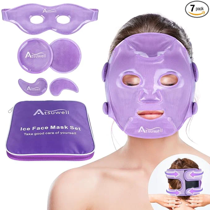 First-Class Atsuwell Cooling Ice Face Eye Mask Set Convenient