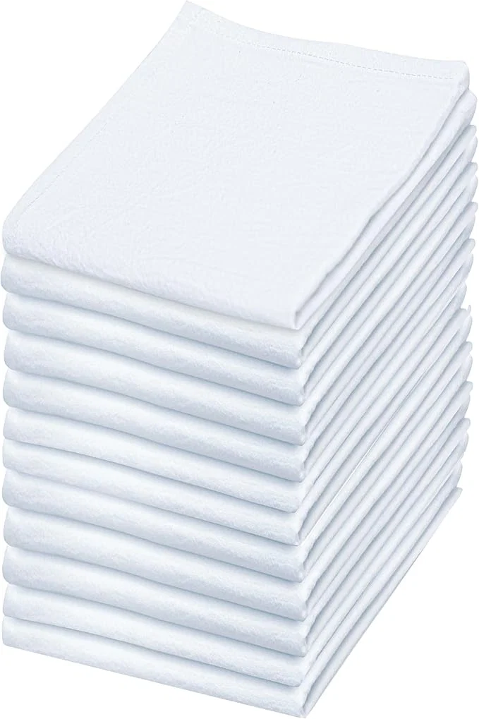 Premium Material Flour Sack Towels Tea Towel for Crafts Kitchen Dish Cotton Blank Towel for Exceptional
